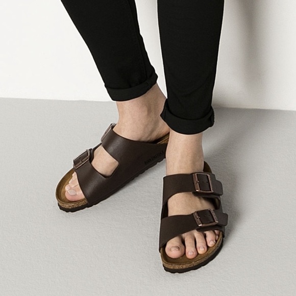 Birkenstock Arizona Brown Leather Cork Sandals NEW - Picture 2 of 8